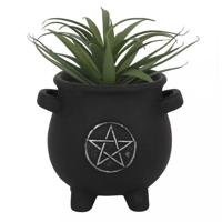Plantenpot Heksenketel Terracotta Pentagram (11 cm) - thumbnail