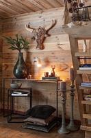 J-Line kussen Alpha Vierkant - polyester - bruin - thumbnail