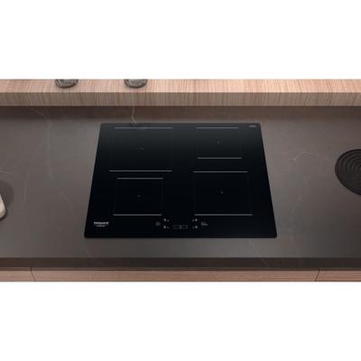 HOTPOINT - HQ5660SNE - Inductiekookplaat - 4 branders - 7200W - L60 cm - Zwarte glascoating