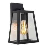 Lucide MATSLOT - Wandlamp Binnen/Buiten - 1xE27 - IP23 - Zwart - thumbnail
