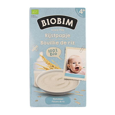 Baby rijstpapje 4 maanden bio 200 Gram Baby rijstpapje 4 maanden bio 200 Gram