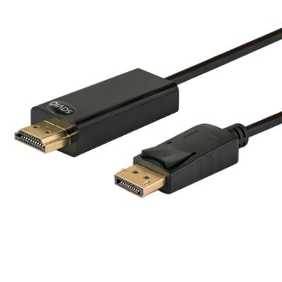 Savio CL-56 video kabel adapter 1,5 m DisplayPort HDMI Type A (Standaard) Zwart