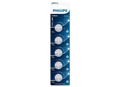 Philips Knoopcel CR2016 3 V 5 stuk(s) Lithium Minicells