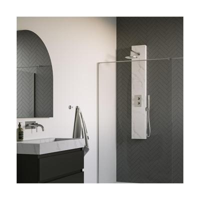 Thermostatisch Douchepaneel Brauer Brushed Edition 2-Weg Calacatta SET 01 RVS Thermostatisch Douchepaneel Brauer Brushed Edition 2-Weg Calacatta SET 01 RVS