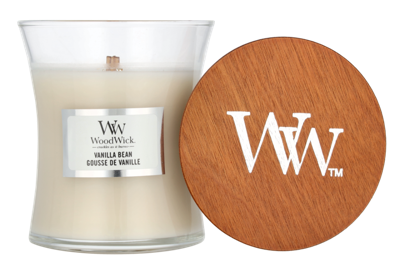 WoodWick vanilla bean mini candle
