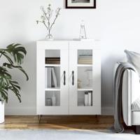 Dressoir 69,5x34x90 cm bewerkt hout wit - thumbnail