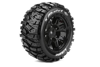 Louise X Mallet X-Maxx MFT Banden Set op Zwarte Velgen 24mm hex