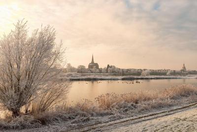 Tuinschilderij ijssel winter 130x70 Customize-it - Customize it