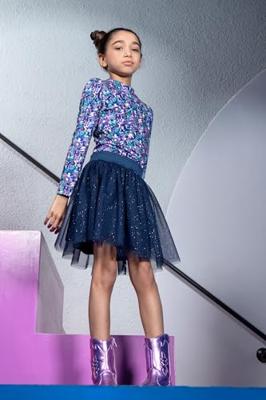 B.Nosy winter jurk meisjes - multi - Dina - mesh rok