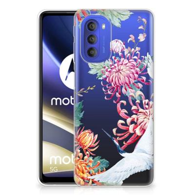 Motorola Moto G51 5G | TPU Hoesje | Bird Flowers Motorola Moto G51 5G | TPU Hoesje | Bird Flowers