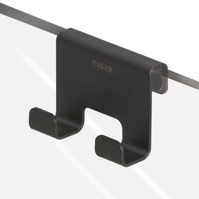 Handdoekhaak Voor Douchecabine Tiger Caddy 6-8 mm Zwart Handdoekhaak Voor Douchecabine Tiger Caddy 6-8 mm Zwart