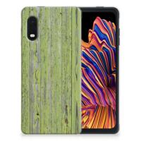 Samsung Xcover Pro | Bumper Hoesje | Green Wood - thumbnail