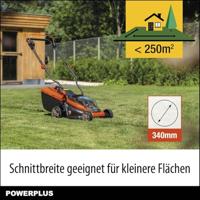 Dual power powdpglws1 powdpglws1 batterijmaaier - 20 V gaznmaaier, 340 mm Ø, batterij en oplader inbegrepen - thumbnail