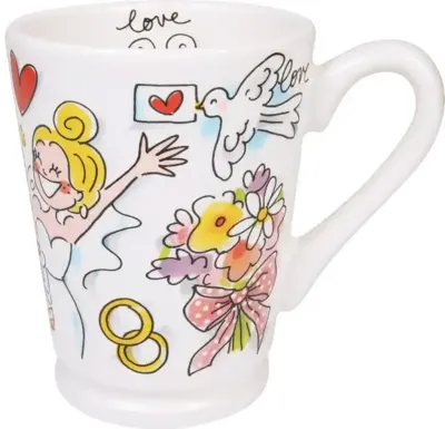 Blond Amsterdam koffiemok aardewerk mazagran 10x13cm multi