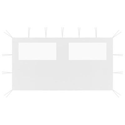 VidaXL Prieelzijwand met ramen 4x2 m wit