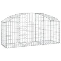 VidaXL Schanskorf gewelfd 150x50x60/80 cm gegalvaniseerd ijzer - thumbnail