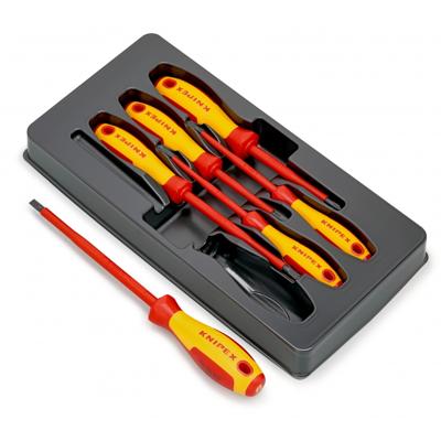 Knipex Schroevendraaierset VDE 6-delig Plat, Kruiskop Phillips