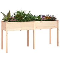 VidaXL Plantenbak met voering 161x45x76 cm massief vurenhout - thumbnail