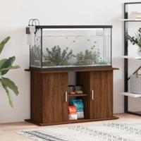 Aquariumstandaard 101x41x58 cm bewerkt hout bruin eikenkleur - thumbnail