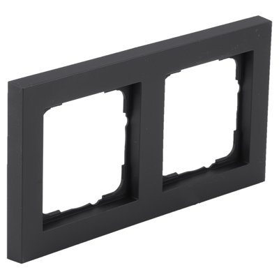 Gira E2 Afdekraam | Inbouw | 2-voudig Verticaal/Horizontaal | Zwart - 66.053.22