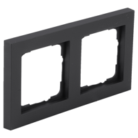 Gira E2 Afdekraam | Inbouw | 2-voudig Verticaal/Horizontaal | Zwart - 66.053.22 - thumbnail