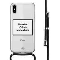 iPhone X/XS hoesje met koord - Wine o'clock - thumbnail