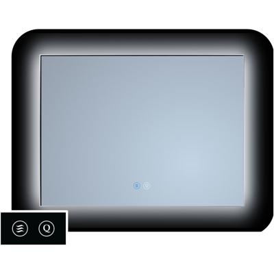 Spiegel Sanicare TuTTi 60 cm met LED Ambiance Rondom en Spiegelverwarming met Lijst Aluminium
