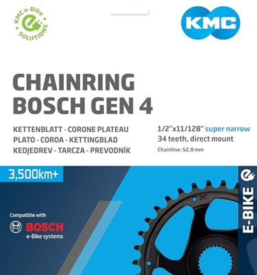 KMC tandwiel 34t 11/128. voor bosch gen 4. kettinglijn 52.0mm
