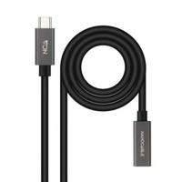 NANOCABLE 10.01.4401-L150 - USB 3.2 Gen2x2 20 Gbit/s 3A-kabel, 4K/60 Hz, USB-C-stekker naar USB-C-aansluiting, zwart, 1,5 m - thumbnail