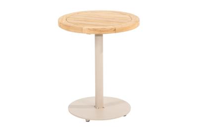 Volta teak bijzettafel centrale poot latte 45 cm. Ø (H 55)