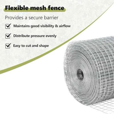 VidaXL Afrasteringspaal zilver 10 x 0,5 m (16 x 16 mm gaas) staal