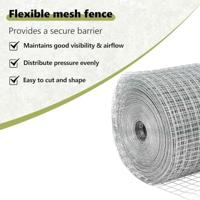 VidaXL Afrasteringspaal zilver 10 x 0,5 m (16 x 16 mm gaas) staal - thumbnail