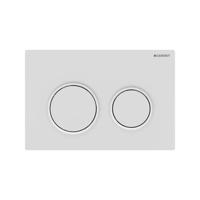 Geberit Drukplaat Omega 20 voor 2-toets Spoeling Witte Ringen Mat Wit - thumbnail