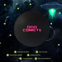 Dog Comets Ball Stardust Zwart/Roze M - thumbnail