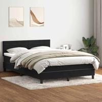 Boxspring met matras en LED fluweel zwart 160x210 cm - thumbnail