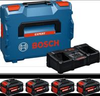 Bosch Blauw Accu Starterset EXBA18V | 2x EXBA18V-55 + 2x EXBA18V-80 + Lader EXAL18V2-320 - 1600A0373Y - thumbnail