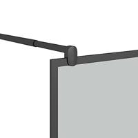 Inloopdouchewand 80x195 cm donker ESG-glas zwart - thumbnail
