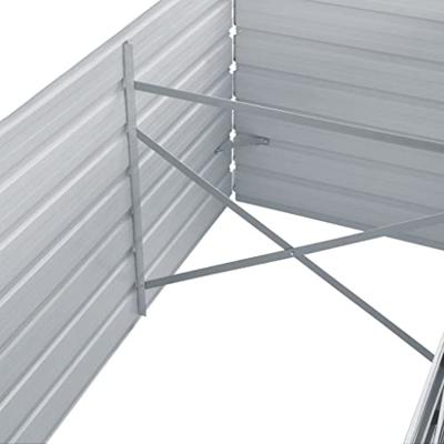 VidaXL Plantenbak verhoogd 240x80x45 cm gegalvaniseerd staal grijs VidaXL Plantenbak verhoogd 240x80x45 cm gegalvaniseerd staal grijs