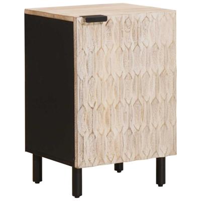 Badkamerkast met plank Wit 38 x 33 x 58 cm Massief Mango Hout