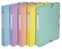 Exacompta Aquarel elastobox uit glanskarton, ft A4+, rug van 4 cm, met 3 kleppen, geassorteerde kleuren - thumbnail