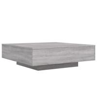 Salontafel met LED-verlichting 100x100x31 cm grijs sonoma eiken - thumbnail