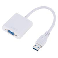Externe grafische kaart converter kabel USB 3.0 naar VGA resolutie: 1080P (wit) - thumbnail