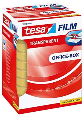 Tesafilm transparante tape, ft 15 mm x 66 m, pak van 10 rolletjes