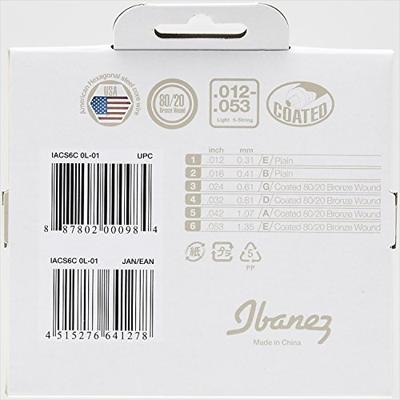 Ibanez IACS6C 80/20 Bronze Wound Light gitaarsnaren