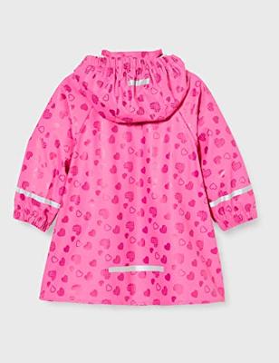 Playshoes regenjas Sweethearts met all over print roze/donkerroze Playshoes regenjas Sweethearts met all over print roze/donkerroze