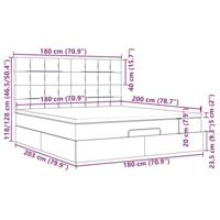 Ottoman bed met matrassen 180x200cm fluweel donkergroen - thumbnail