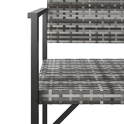 Tuinbank 2-zits poly rattan grijs Tuinbank 2-zits poly rattan grijs