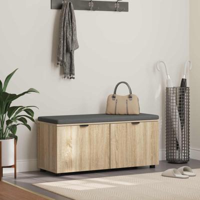 Halbank met kussen met opslag Sonoma Eiken 100 x 38 x 46 cm