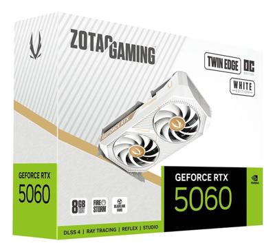 Zotac GAMING GeForce RTX 5060 Twin Edge OC White Edition NVIDIA 8 GB GDDR7 - thumbnail