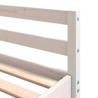 Hoogslaper met bureau en ladder grenenhout wit 140x200 cm - thumbnail